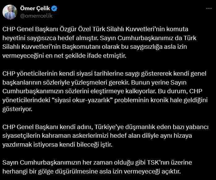 “Cumhurbaşkanımız, TSK’ya Yönelik Saygısızlığa İzin Vermeyecek” AK Parti Genel Başkan