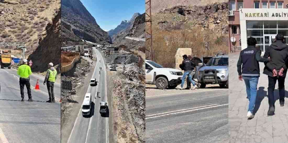 Hakkari’de polis ekipleri, şüphe üzerine durdurdukları bir otomobilde yaptıkları aramada