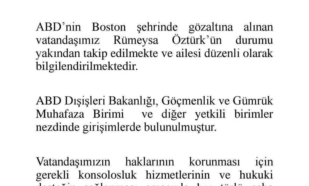 ABD’nin Massachusetts eyaletinde bulunan Tufts Üniversitesi’nde doktora eğitimi gören Türk