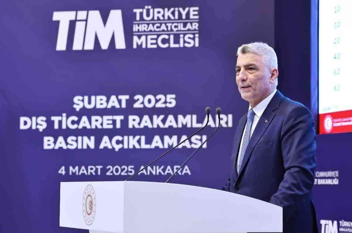 Ticaret Bakanı Ömer Bolat, 2025 yılı Şubat ayı ihracat rakamlarını