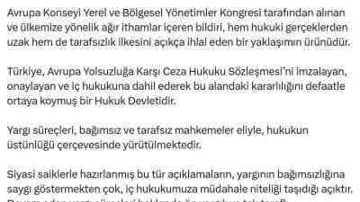 Adalet Bakanı Yılmaz Tunç, Avrupa Konseyi Yerel ve Bölgesel Yönetimler