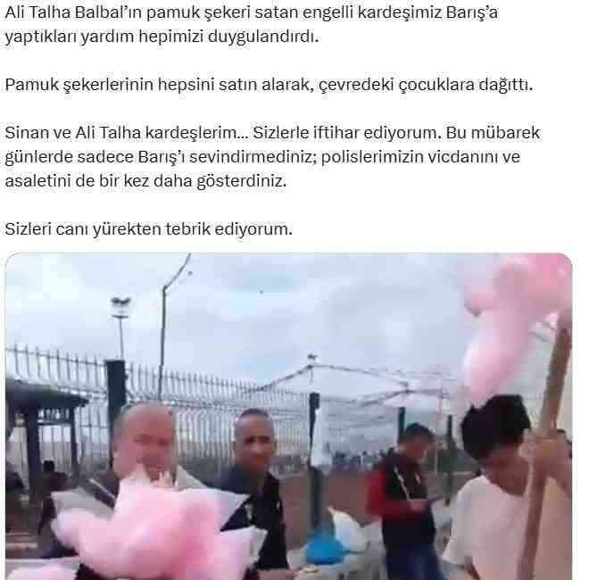 Polis Memurları Pamuk Şeker Alarak Çocuklara Dağıttı İçişleri Bakanı Ali