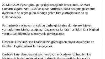 CHP, 23 Mart 2025’te gerçekleştireceği cumhurbaşkanı adayı belirleme ön seçiminde,