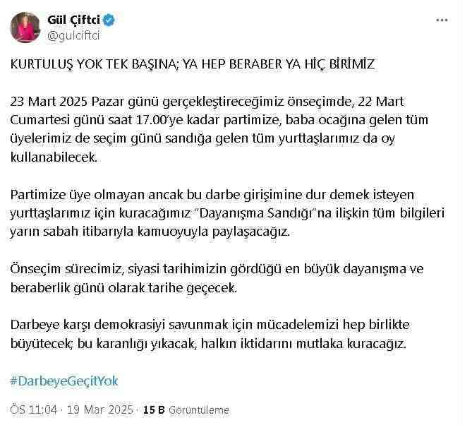 CHP, 23 Mart 2025’te gerçekleştireceği cumhurbaşkanı adayı belirleme ön seçiminde,
