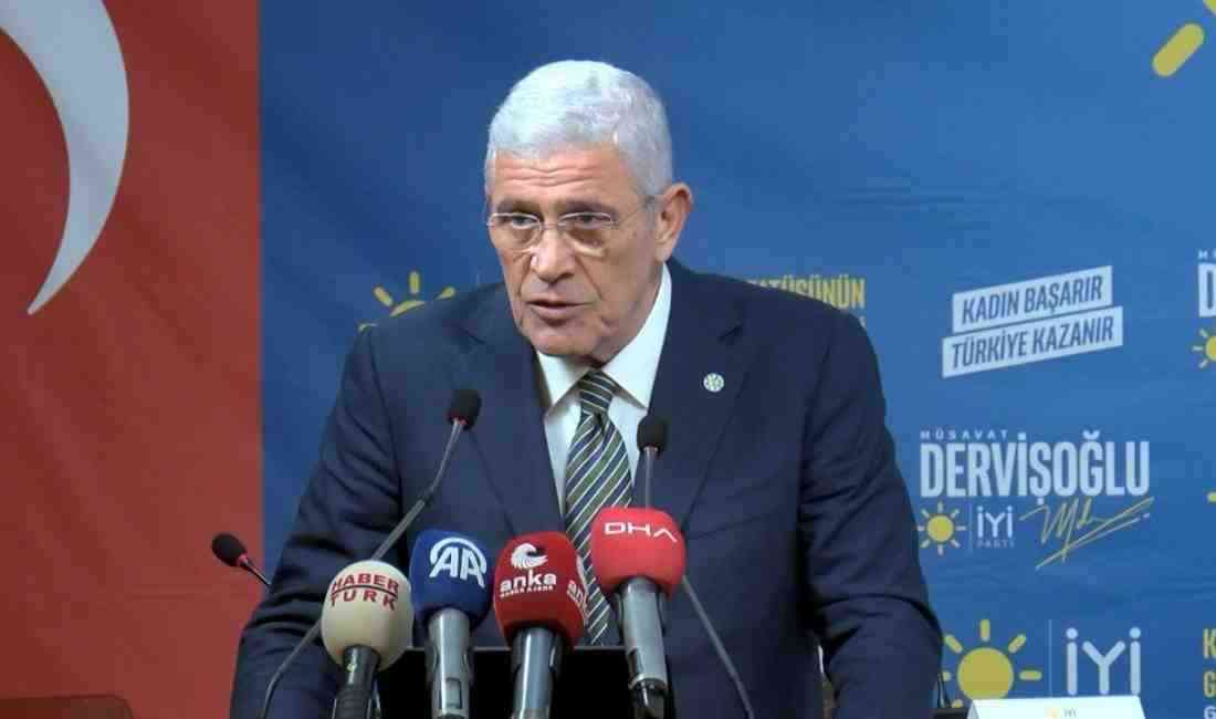 İYİ Parti Genel Başkanı Müsavat Dervişoğlu, parti genel merkezinde düzenlenen