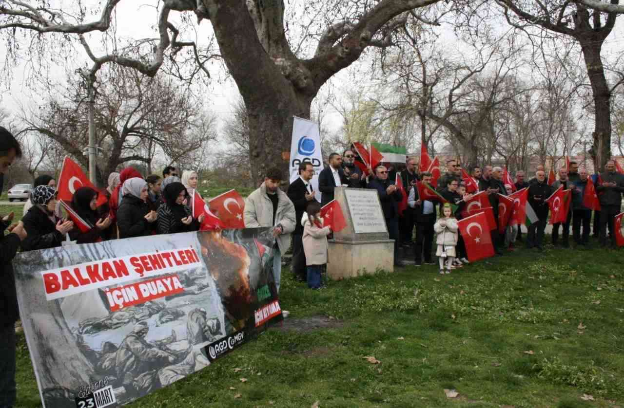 Edirne’de Anadolu Gençlik Derneği (AGD) tarafından 26 Mart Balkan Şehitlerini