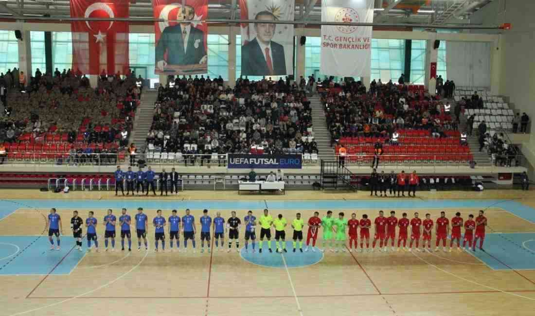 2026 Avrupa Futsal Şampiyonası Grup Elemeleri kapsamında Erzincan’da oynanan maçta