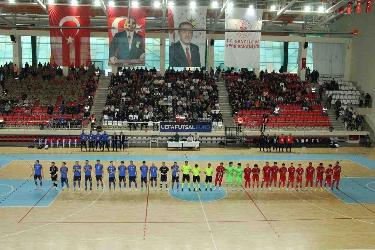 2026 Avrupa Futsal Şampiyonası Grup Elemeleri kapsamında Erzincan’da oynanan maçta