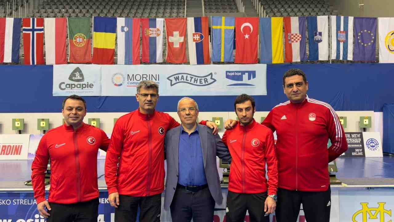 Milli atıcılar Yusuf Dikeç, İsmail Keleş ve Buğra Selimzade, Hırvatistan’da