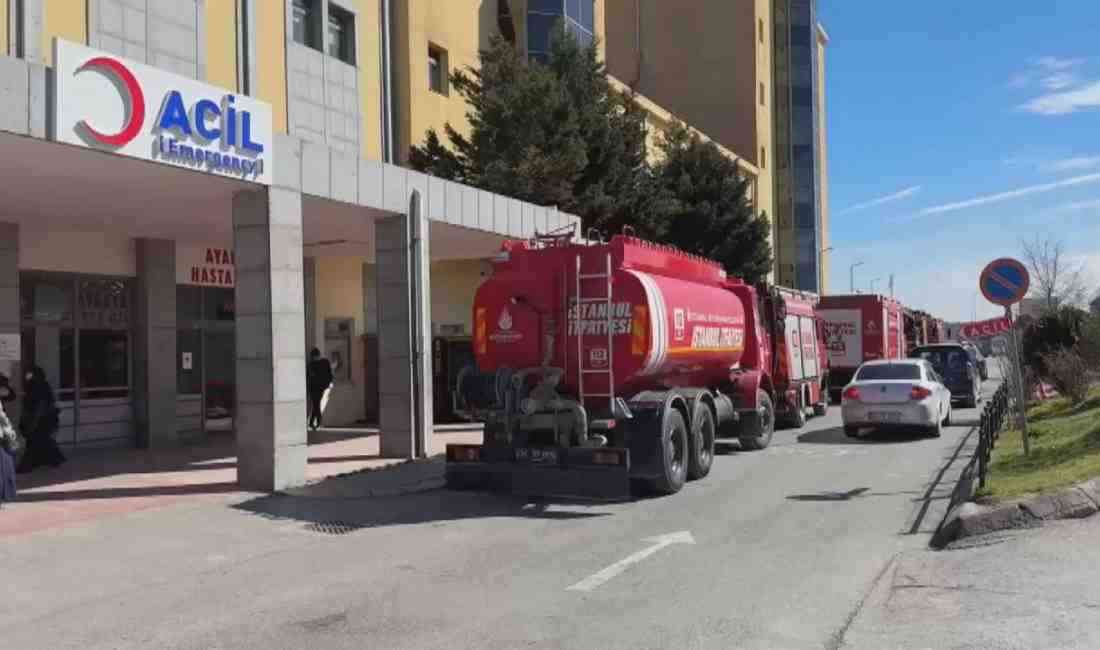 İstanbul Arnavutköy Devlet Hastanesi’nin 2’nci katında çıkan yangın, hastane görevlilerinin