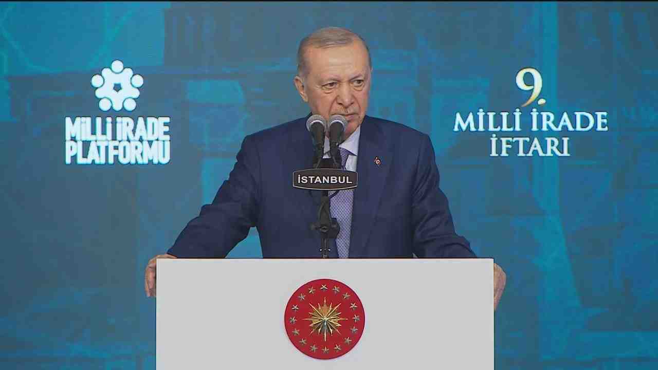 Cumhurbaşkanı Recep Tayyip Erdoğan, İstanbul’da düzenlenen 9’uncu Milli İrade İftarı’nda