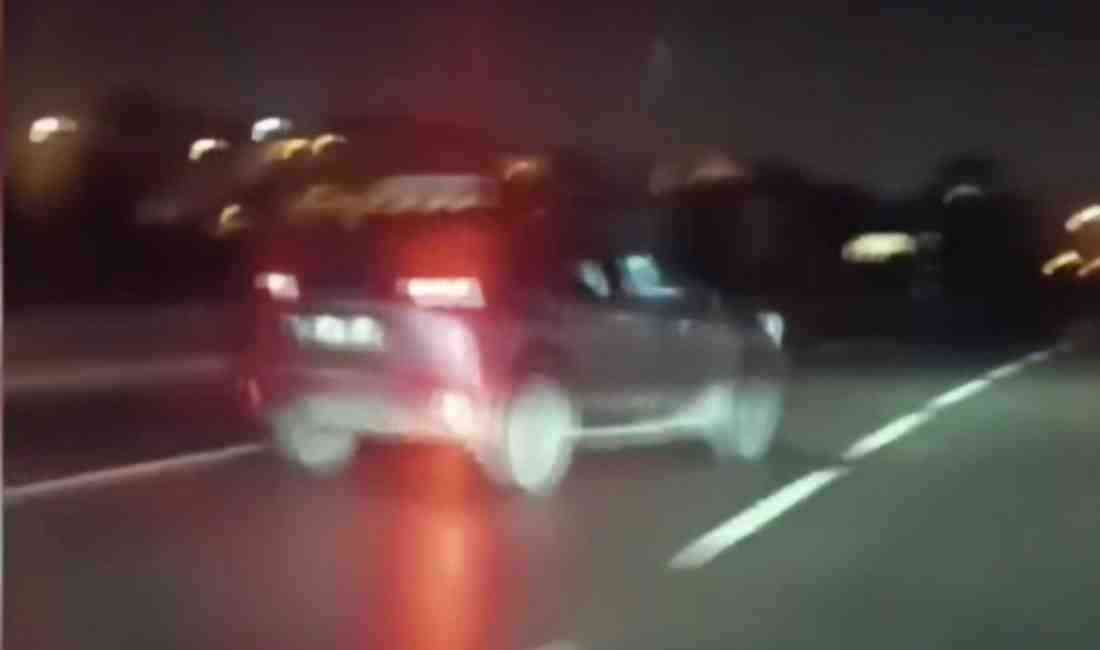 Trafikte Tehlikeli Hareketler Kamerada İstanbul Şile otoyolunda, trafikte makas atıp