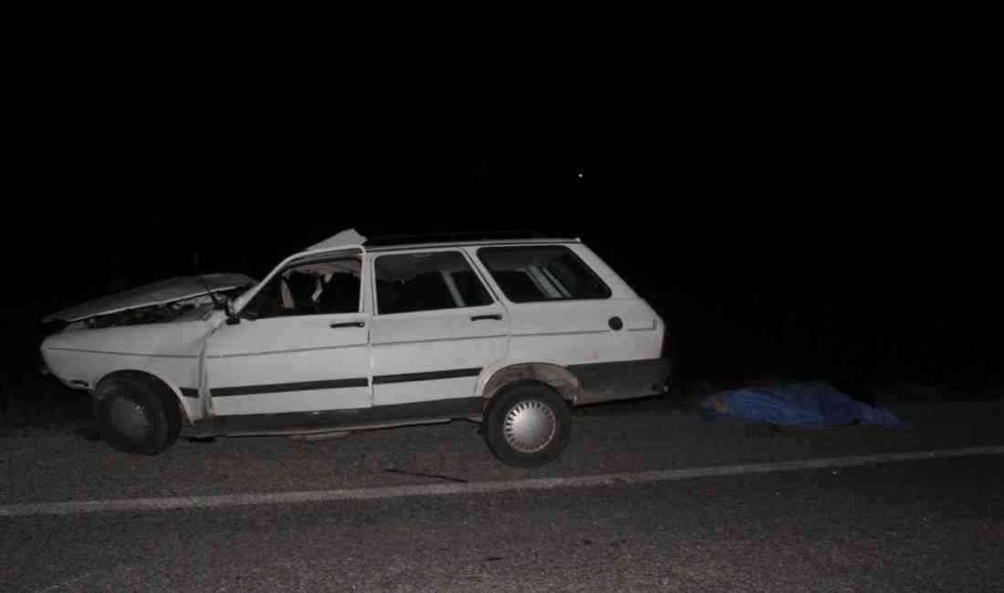 Manisa’nın Salihli ilçesinde meydana gelen trafik kazasında, arızalanarak yol kenarında