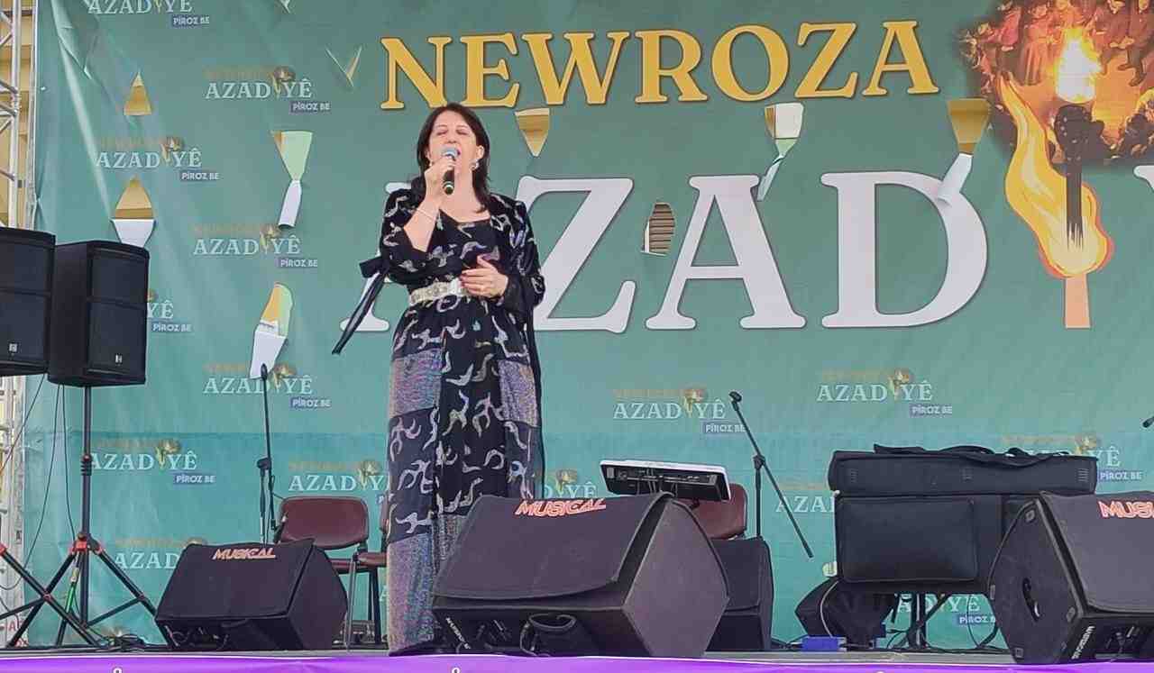 DEM Parti Van Milletvekili Pervin Buldan, Şanlıurfa’daki Nevruz kutlamalarında yaptığı