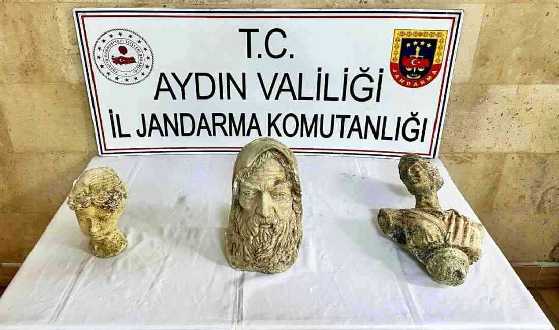 Aydın’ın Germencik ilçesinde Roma dönemine ait 3 parça tarihi eseri