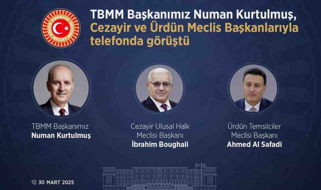 TBMM Başkanı Numan Kurtulmuş, Cezayir Ulusal Halk Meclisi Başkanı İbrahim