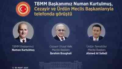 TBMM Başkanı Numan Kurtulmuş, Cezayir Ulusal Halk Meclisi Başkanı İbrahim