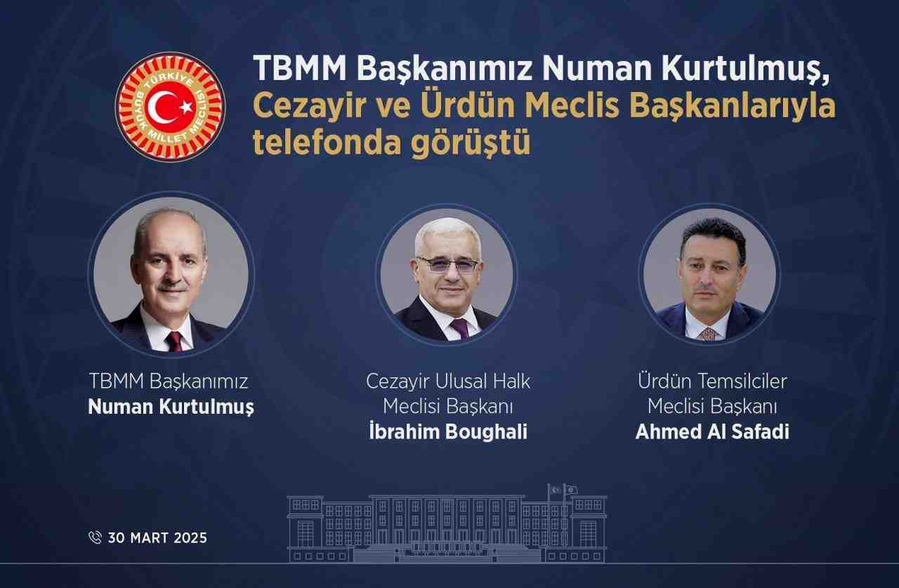 TBMM Başkanı Numan Kurtulmuş, Cezayir Ulusal Halk Meclisi Başkanı İbrahim