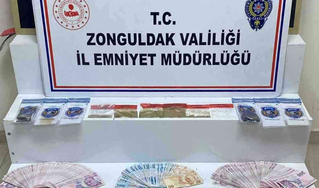 Zonguldak’ta polis ve jandarma ekiplerinin düzenlediği uyuşturucu operasyonlarında 9 şüpheli