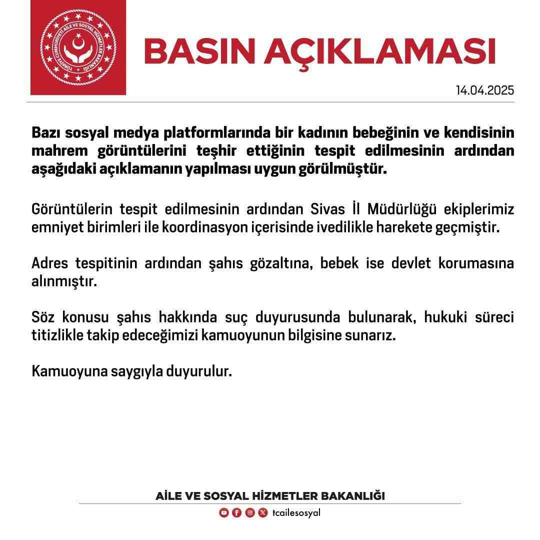 Bebeği devlet korumasına alındı, hukuki süreç başlatıldı Aile ve Sosyal