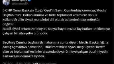 AK Parti Sözcüsü Çelik: “Siyasi Ortamı Zehirleyen Bir Zihniyetle Karşı