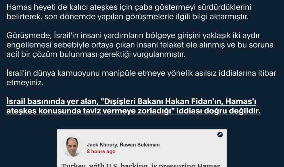 İsrail Basınında Yer Alan İddialara Yalanlama Cumhurbaşkanlığı İletişim Başkanlığı Dezenformasyonla