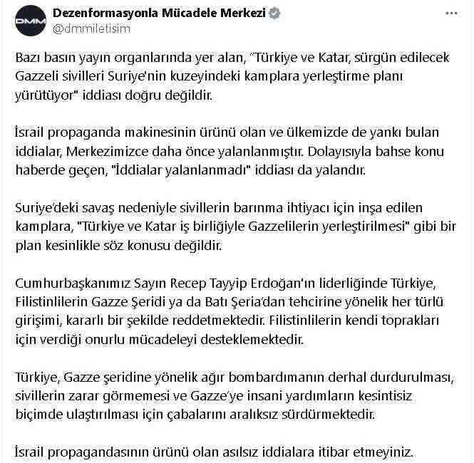 Dezenformasyonla Mücadele Merkezi’nden Yalanlama İletişim Başkanlığı Dezenformasyonla Mücadele Merkezi (DMM),
