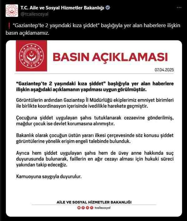 Tek Haber Ajansı (TEKHA) Aile ve Sosyal Hizmetler Bakanlığı, Gaziantep’te