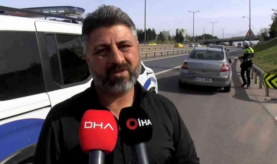 İstanbul Kartal’da TEM Otoyolu bağlantı yolunda meydana gelen kazada, seyir