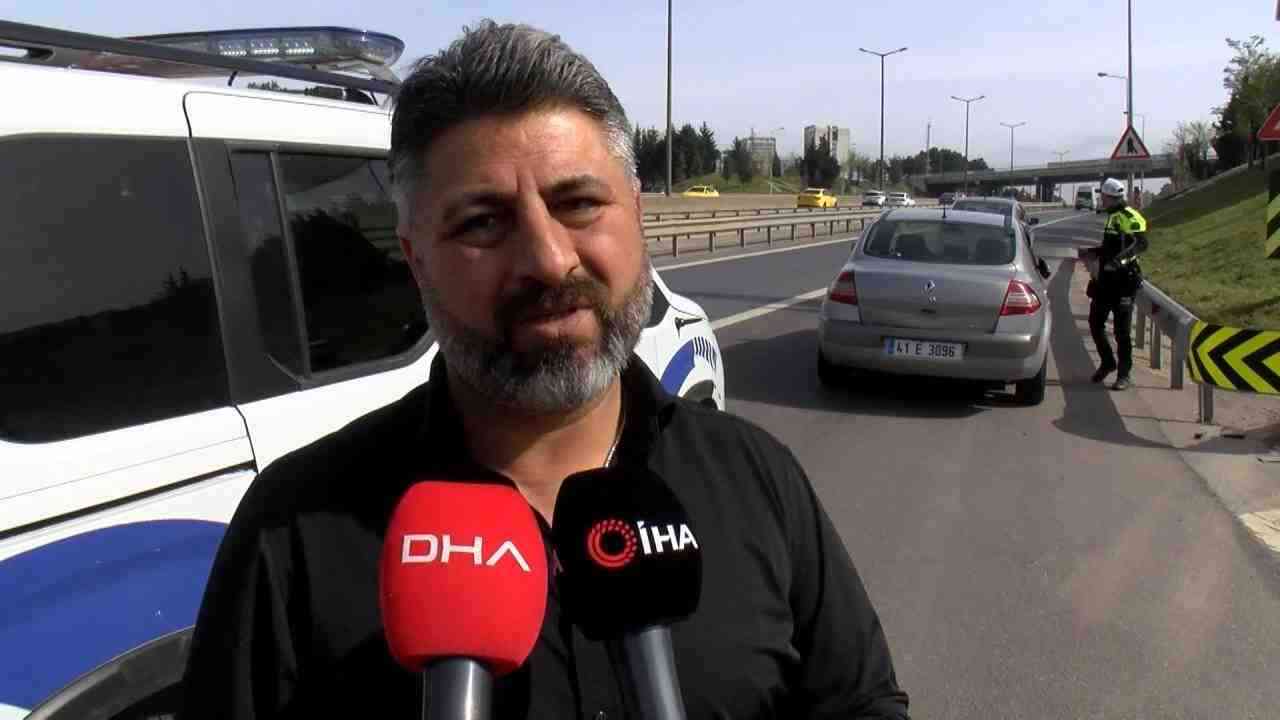 İstanbul Kartal’da TEM Otoyolu bağlantı yolunda meydana gelen kazada, seyir