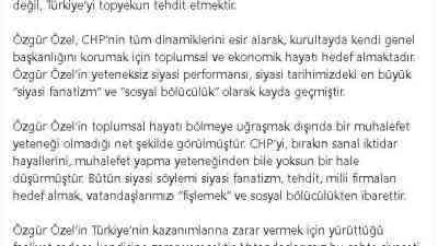 AK Parti Sözcüsü Ömer Çelik, CHP Genel Başkanı Özgür Özel’i
