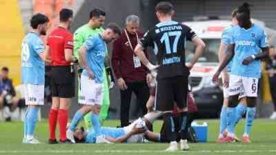 Trabzonspor’un Adana Demirspor ile oynadığı karşılaşmada sakatlanan Fransız futbolcu Tim