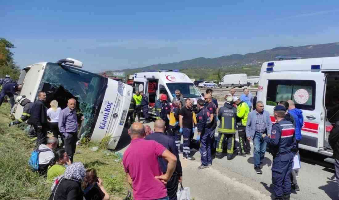 Yalova-Bursa kara yolunda meydana gelen trafik kazasında bir yolcu hayatını