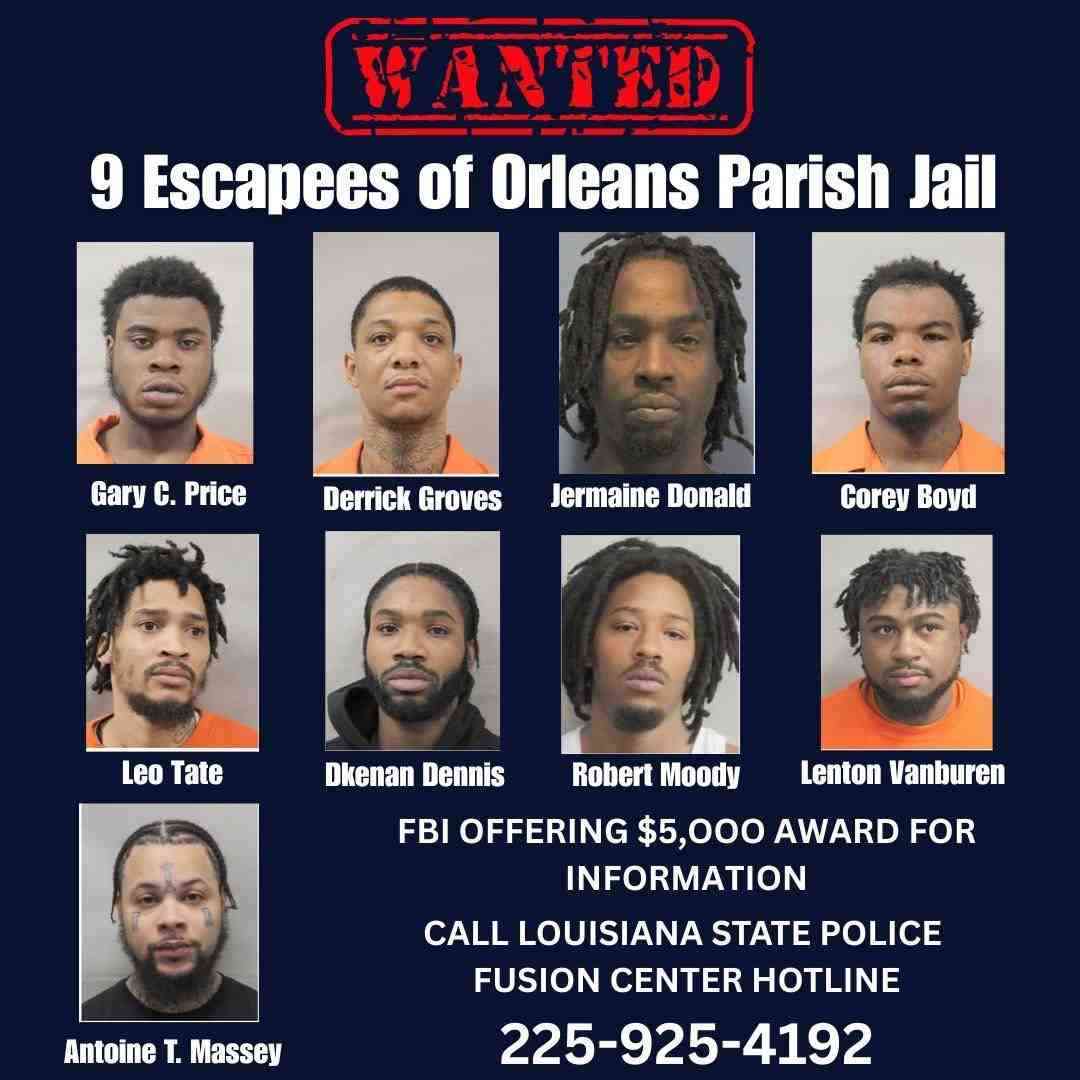 New Orleans’ta Güvenlik Alarmı: 7 Mahkum Hâlâ FirardaABD’nin Louisiana eyaletine