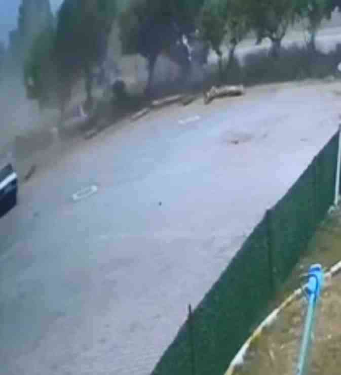 Çanakkale’nin Ezine ilçesinde tomruk yüklü kamyonun otobüs ve otomobile çarpması