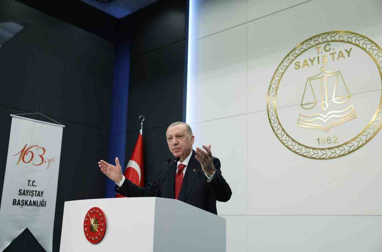 Cumhurbaşkanı Recep Tayyip Erdoğan, Sayıştay’ın 163’üncü kuruluş yıldönümünde düzenlenen törende