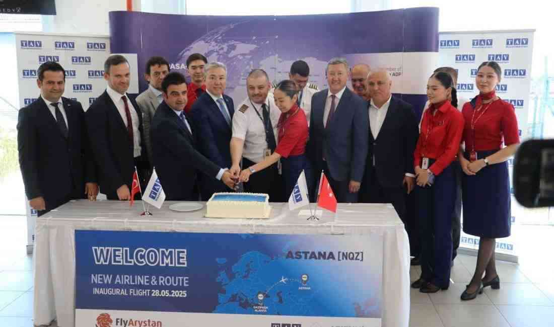 Gazipaşa-Alanya Havalimanı, Kazakistan merkezli havayolu şirketi FlyArystan’ın Astana’dan gerçekleştirdiği ilk