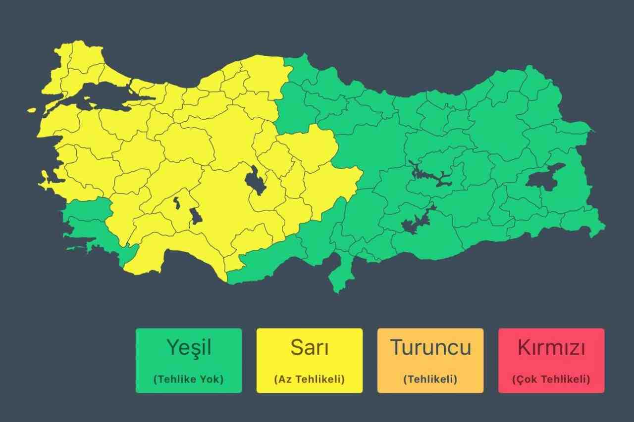 Meteoroloji’den Kuvvetli Yağış ve Fırtına Uyarısıİçişleri Bakanlığı, Meteoroloji Genel Müdürlüğü’nden