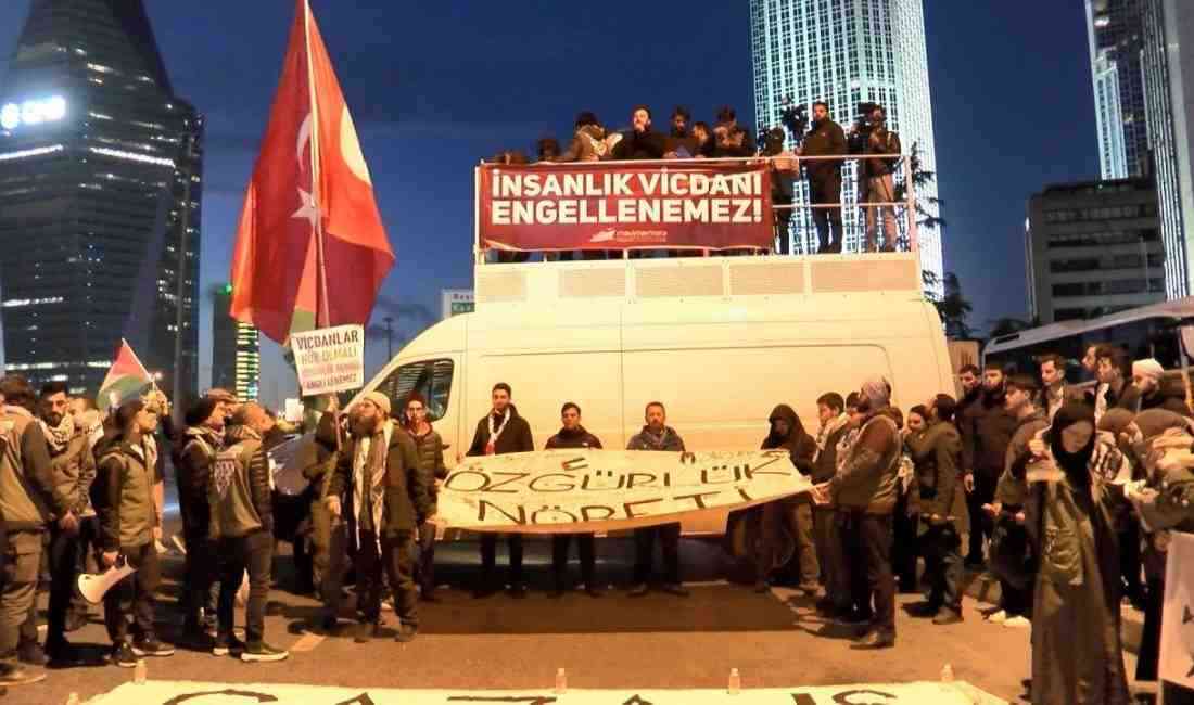 Yardım Gemisine Uluslararası Sularda İHA Saldırısı Gazze’ye insani yardım götürmek