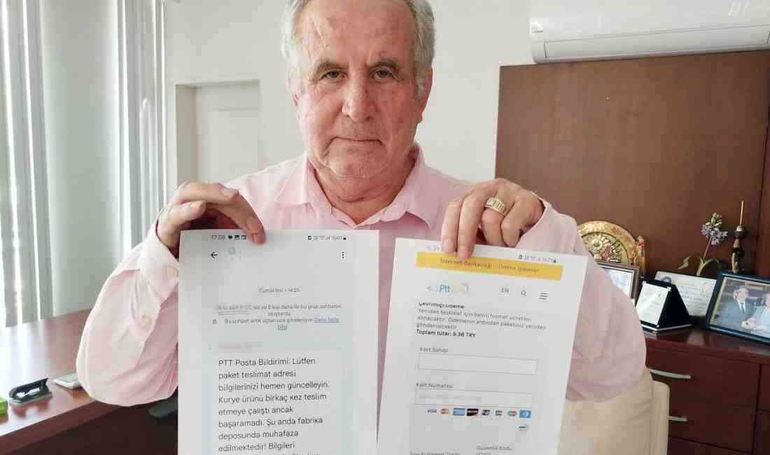 Antalya’da emlak firması sahibi Talip Yörükoğlu (70), cep telefonuna gelen