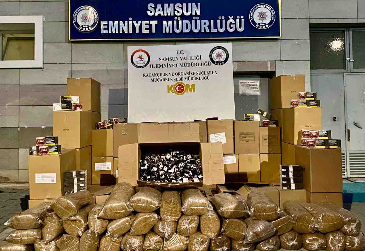 Depoya Baskın: Yüzbinlerce Kaçak Ürün Yakalandı Samsun’un İlkadım ilçesinde kaçak