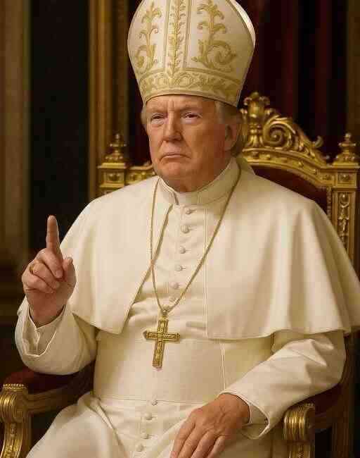 Yapay Zeka ile Papa Kıyafetinde Paylaşım ABD Başkanı Donald Trump,