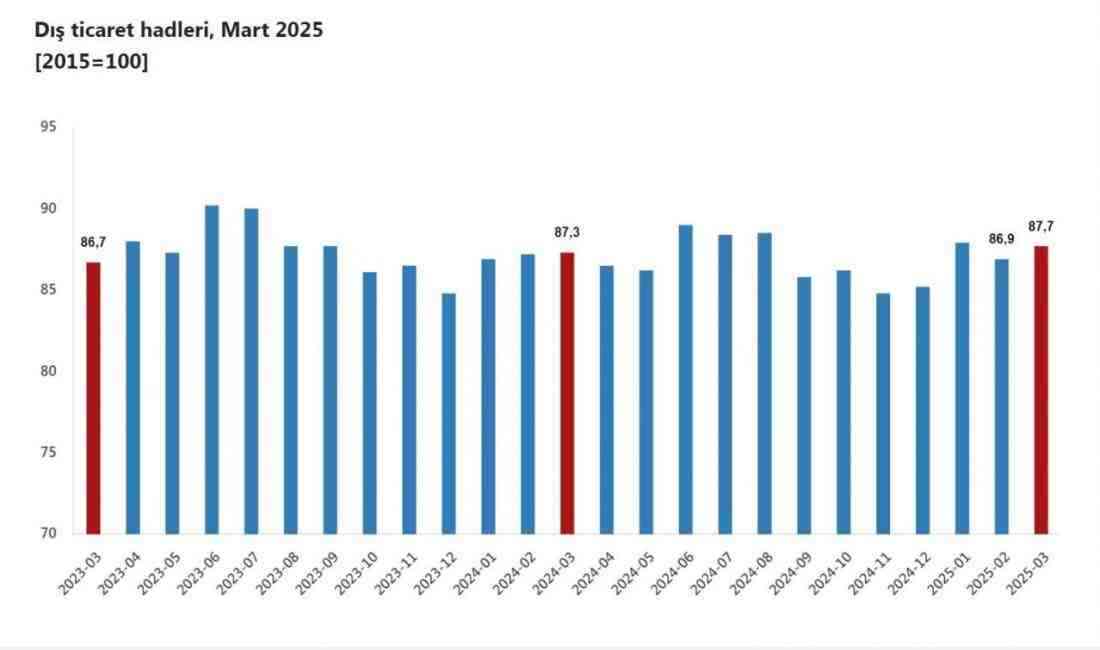 Türkiye İstatistik Kurumu (TÜİK), 2025 yılı Mart ayına ilişkin dış