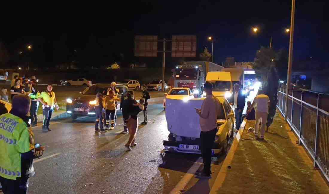 Bursa’nın İnegöl ilçesinde gece saatlerinde meydana gelen trafik kazasında 2’si