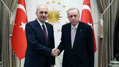 Cumhurbaşkanı Erdoğan’dan Numan Kurtulmuş’a Tebrik Ziyareti Erdoğan, TBMM Başkanı Kurtulmuş’u
