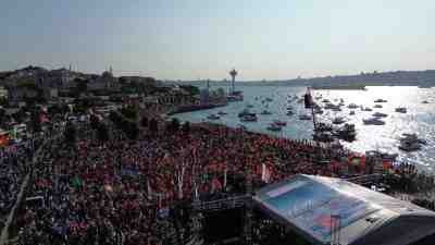 Gazze İçin Meydanda Buluştular İstanbul Üsküdar Meydanı’nda, Saadet Partisi öncülüğünde