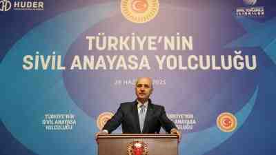 TBMM Başkanı Numan Kurtulmuş, Meclis Tören Salonu’nda düzenlenen ‘Sivil Anayasa