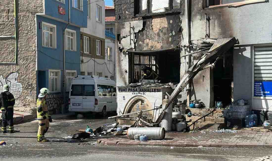 Kütahya’nın Fuatpaşa Mahallesi’nde bulunan bir tüp bayisinde meydana gelen patlamada
