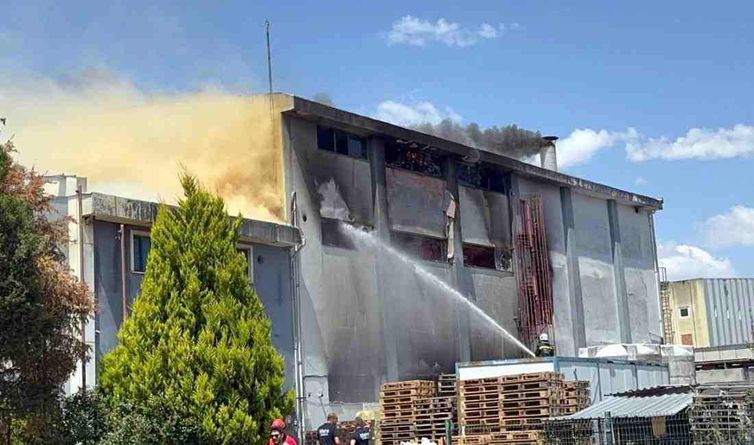 Ergene’de Fabrika Yangını Paniği Tekirdağ’ın Ergene ilçesindeki Avrupa Serbest Bölgesi’nde
