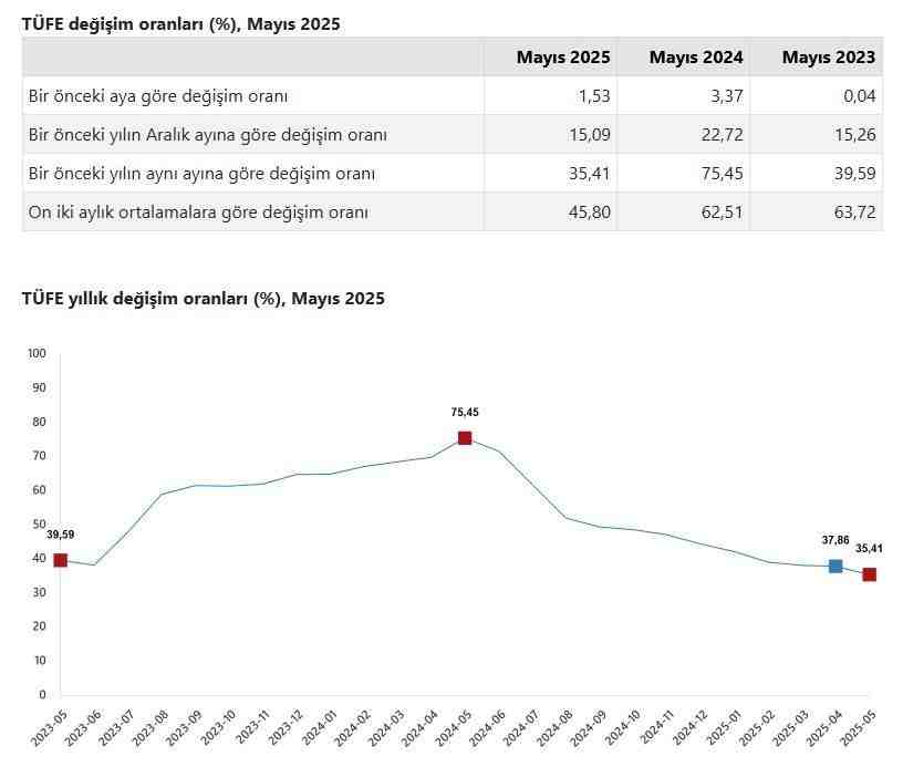 Tüketici Fiyatlarında Aylık Artış %1,53, Yıllık Artış %35,41 Türkiye İstatistik